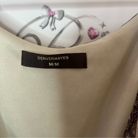 Denver Hayes Animal Print Maxi Dress pink purple cheetah print beige flowy - Picture 6 of 6